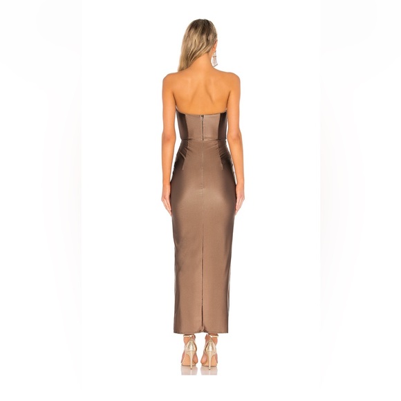 Michael Costello Jake Gown Taupe - Picture 2 of 3